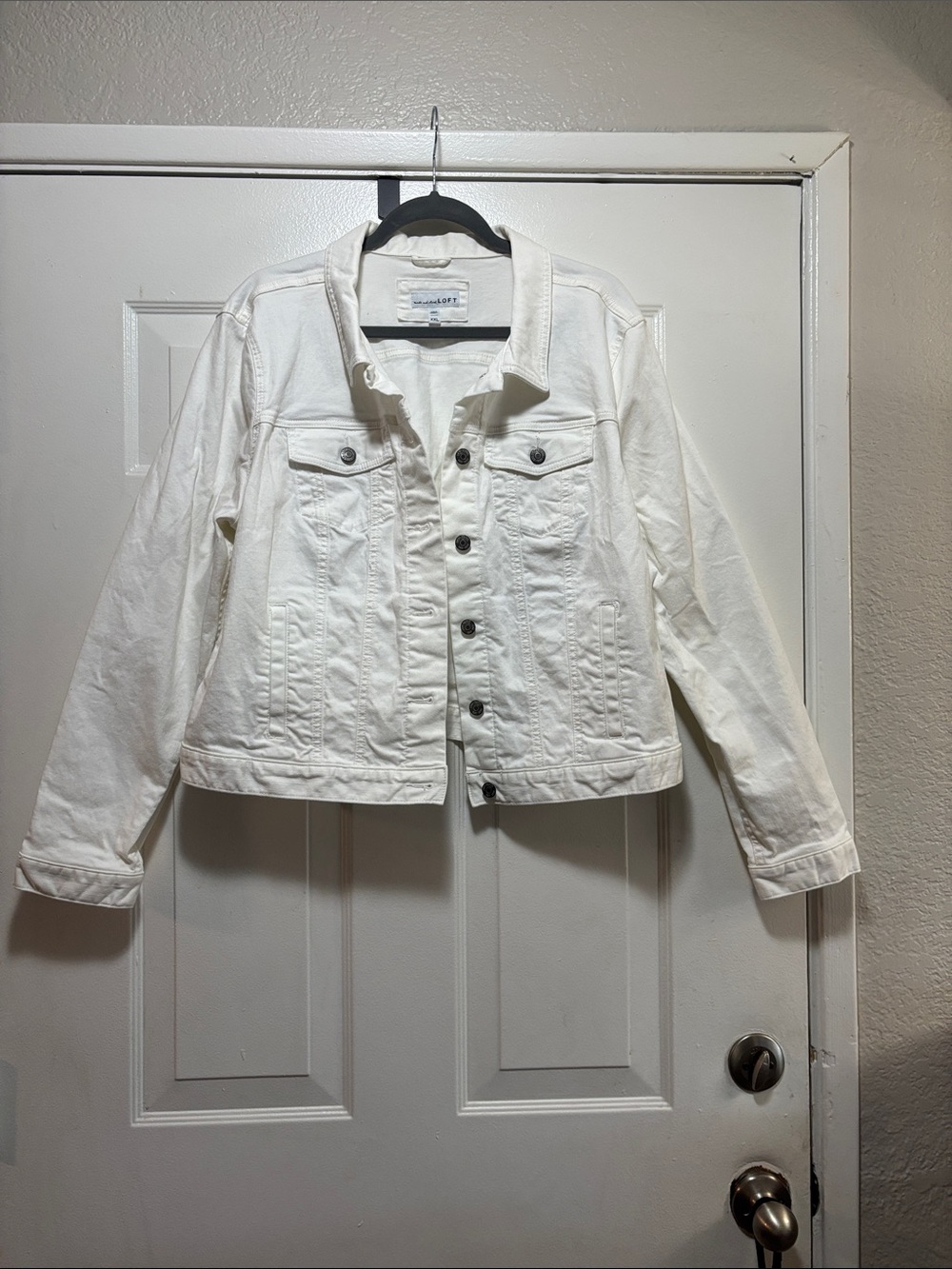 LOFT White Denim Jacket
